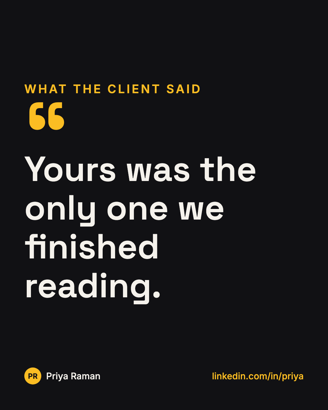 Example quote card